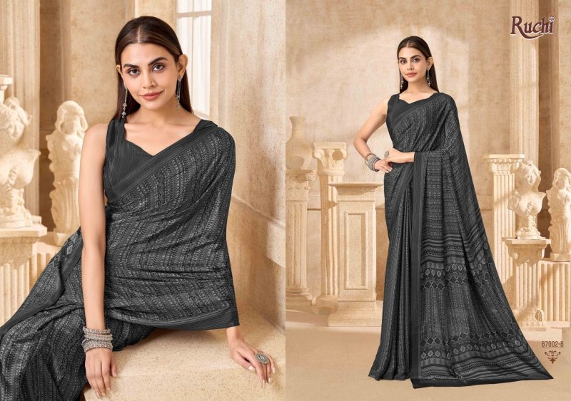 Vedanta Silk 54 By Ruchi Silk Crepe Printed Saree